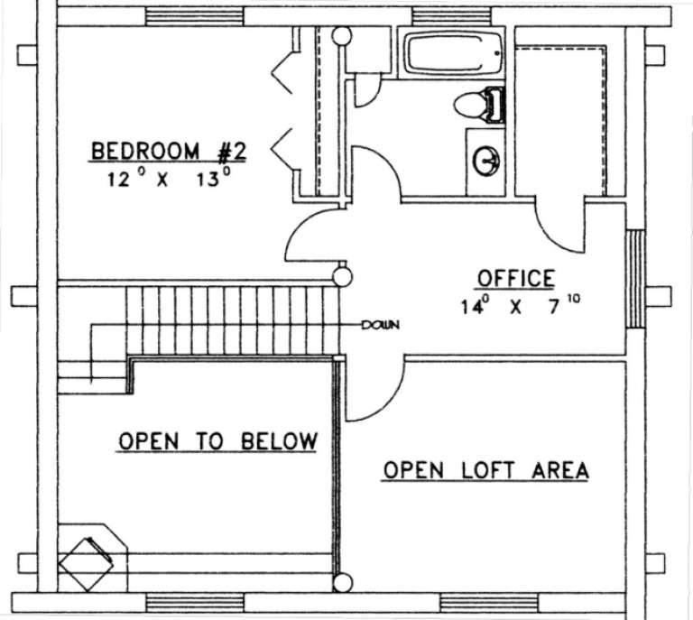 House Plan House Plan #1304 Drawing 2