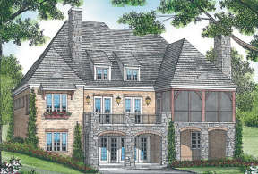 European House Plan #3323-00489 Elevation Photo