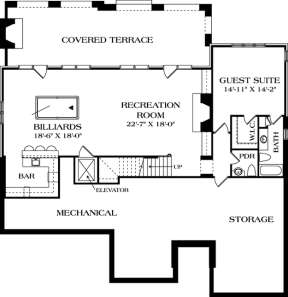 Floorplan 1 for House Plan #3323-00489