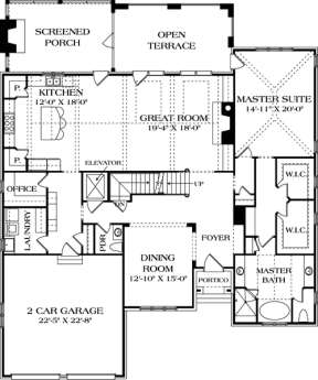Floorplan 2 for House Plan #3323-00489