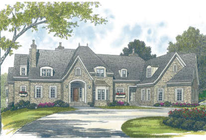 Luxury House Plan #3323-00490 Elevation Photo