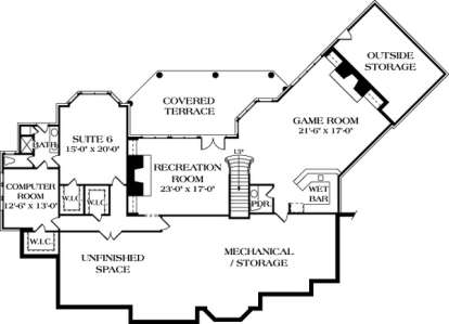 Floorplan 1 for House Plan #3323-00490