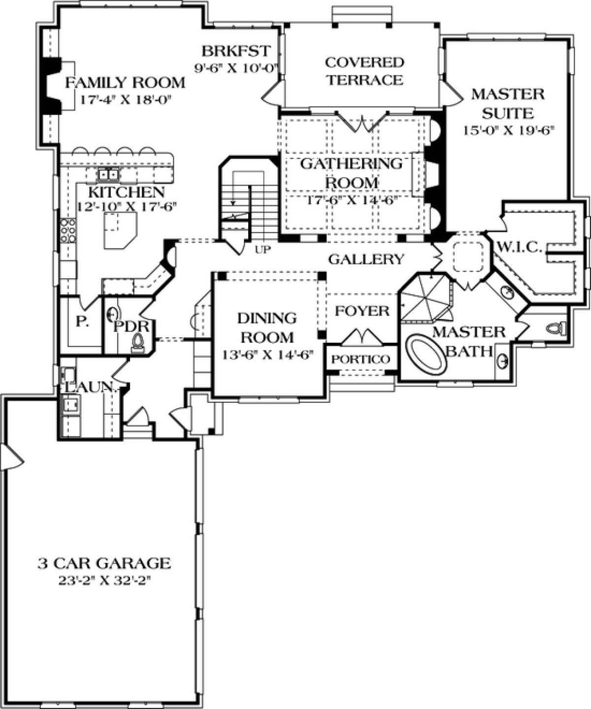 Floorplan 1 for House Plan #3323-00492