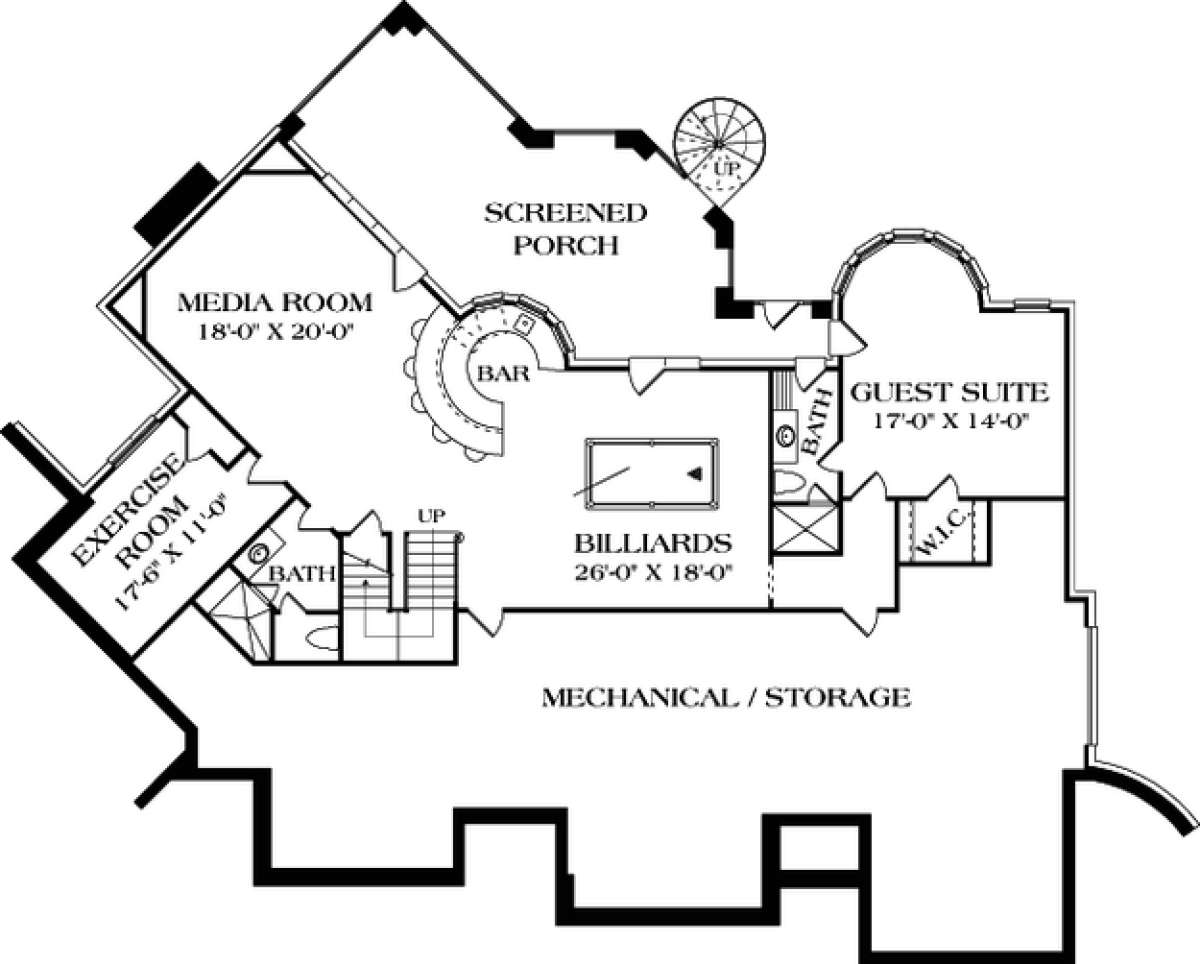 Floorplan 1 for House Plan #3323-00494