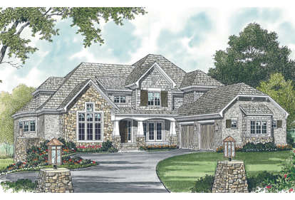 Luxury House Plan #3323-00497 Elevation Photo