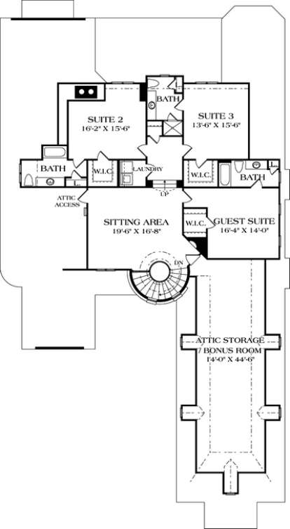 Floorplan 2 for House Plan #3323-00498