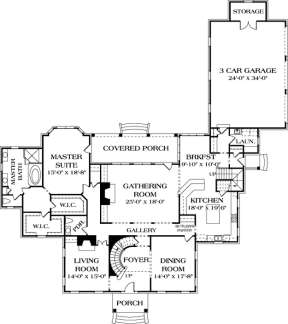 Floorplan 1 for House Plan #3323-00501
