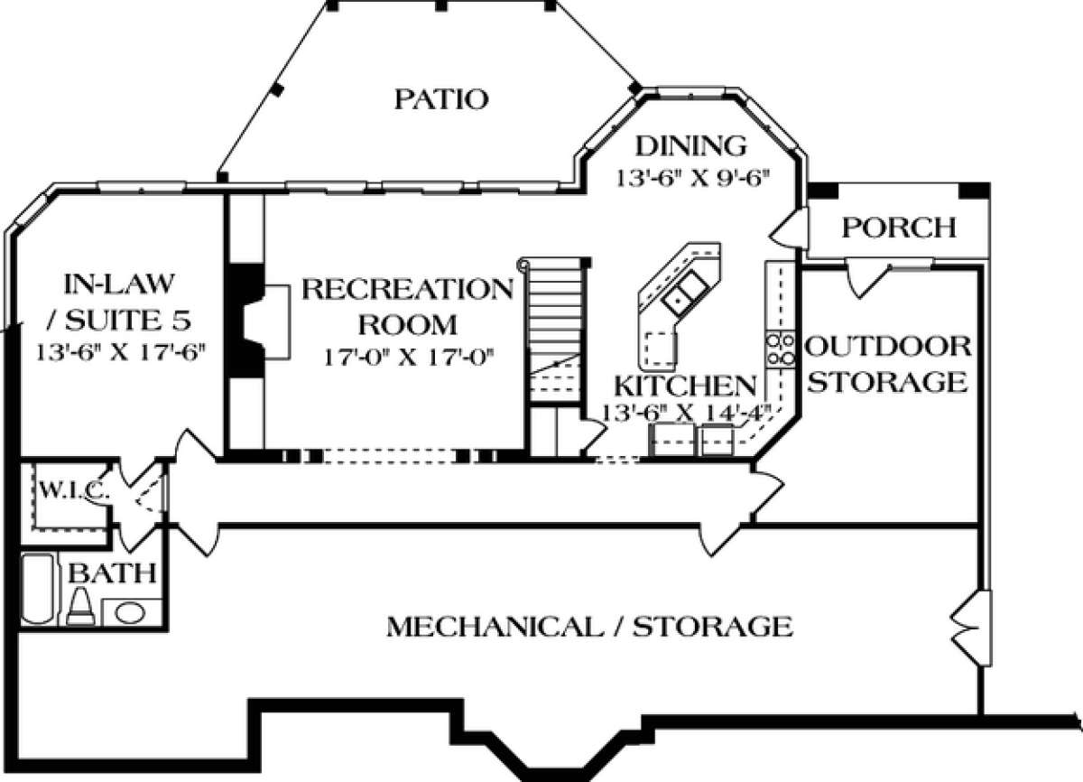 Floorplan 1 for House Plan #3323-00502