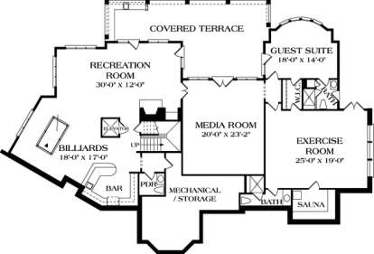 Floorplan 1 for House Plan #3323-00504