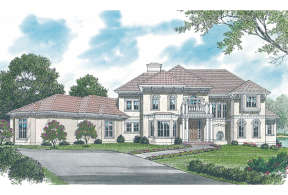 Luxury House Plan #3323-00505 Elevation Photo