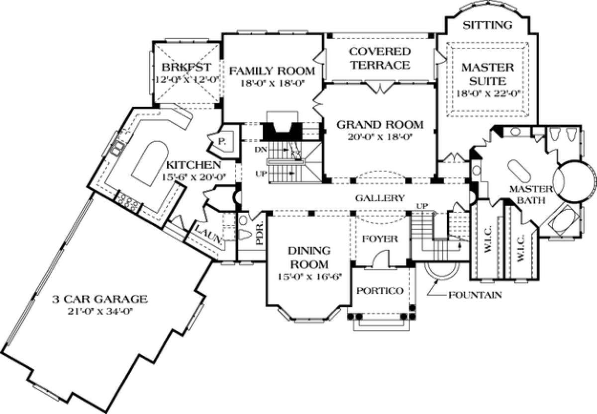 Floorplan 2 for House Plan #3323-00505