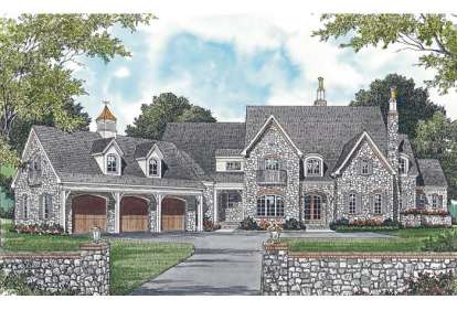 European House Plan #3323-00510 Elevation Photo