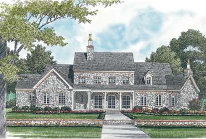 European House Plan #3323-00510 Elevation Photo