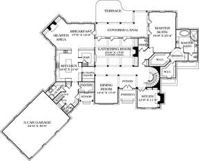 Floorplan 1 for House Plan #3323-00510