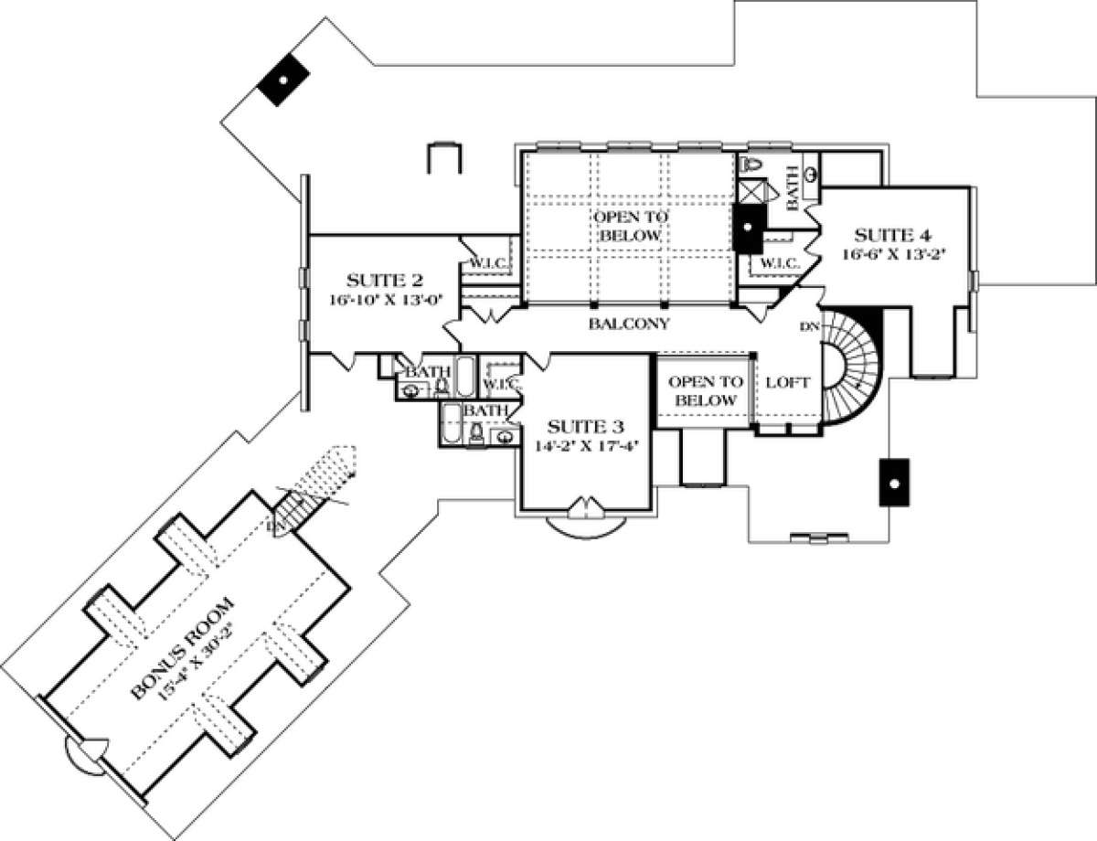 Floorplan 2 for House Plan #3323-00510