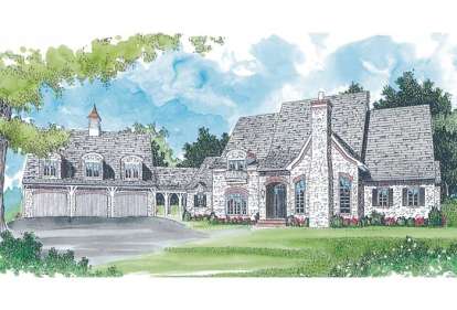 Luxury House Plan #3323-00511 Elevation Photo