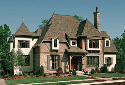 European House Plan #3323-00514 Elevation Photo