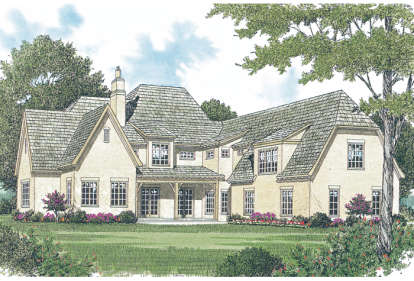 European House Plan #3323-00514 Elevation Photo