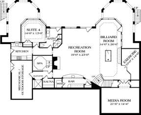 Floorplan 1 for House Plan #3323-00515