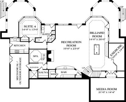 Floorplan 1 for House Plan #3323-00515