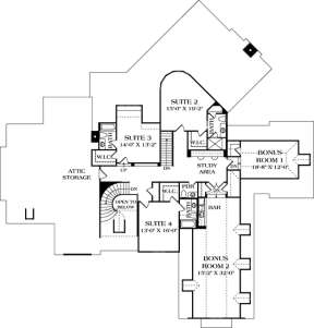 Floorplan 2 for House Plan #3323-00516