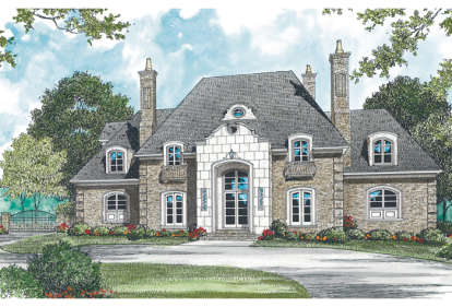 French Country House Plan #3323-00517 Elevation Photo
