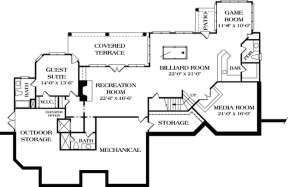 Floorplan 1 for House Plan #3323-00520