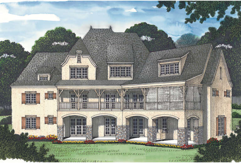 Luxury House Plan #3323-00521 Elevation Photo
