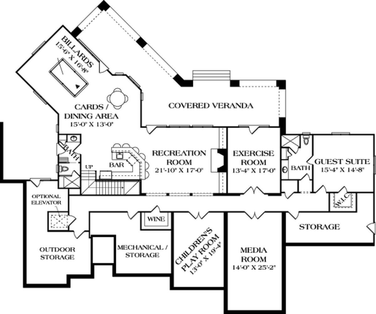 Floorplan 1 for House Plan #3323-00521