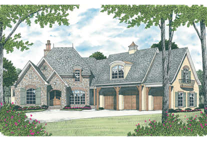 Lake Front House Plan #3323-00522 Elevation Photo