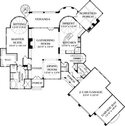 Floorplan 2 for House Plan #3323-00522