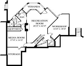 Floorplan 1 for House Plan #3323-00523