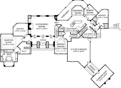 Floorplan 2 for House Plan #3323-00523