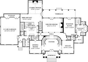 Floorplan 1 for House Plan #3323-00524