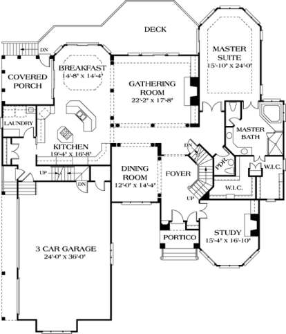 Floorplan 2 for House Plan #3323-00525