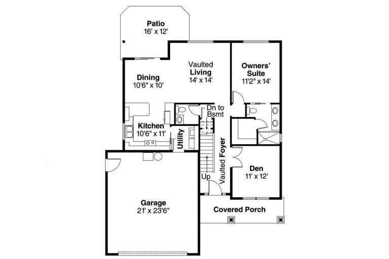House Plan House Plan #1308 Drawing 1