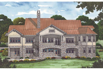 Luxury House Plan #3323-00527 Elevation Photo