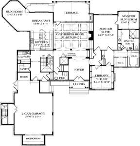 Floorplan 2 for House Plan #3323-00527