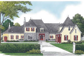 Luxury House Plan #3323-00528 Elevation Photo