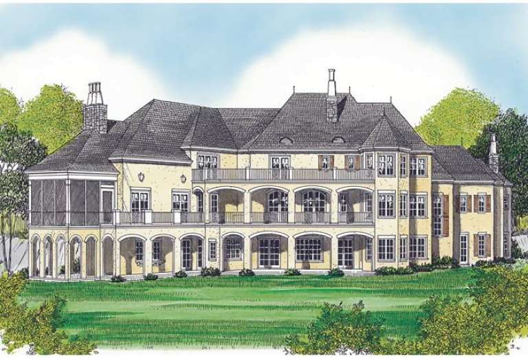 Luxury House Plan #3323-00528 Elevation Photo