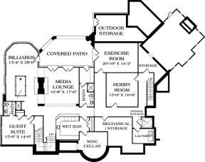 Floorplan 1 for House Plan #3323-00530