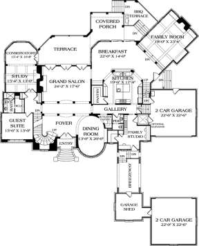 Floorplan 2 for House Plan #3323-00530