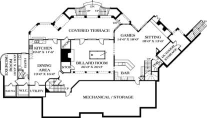 Floorplan 1 for House Plan #3323-00531