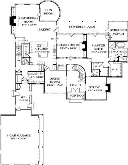 Floorplan 2 for House Plan #3323-00532
