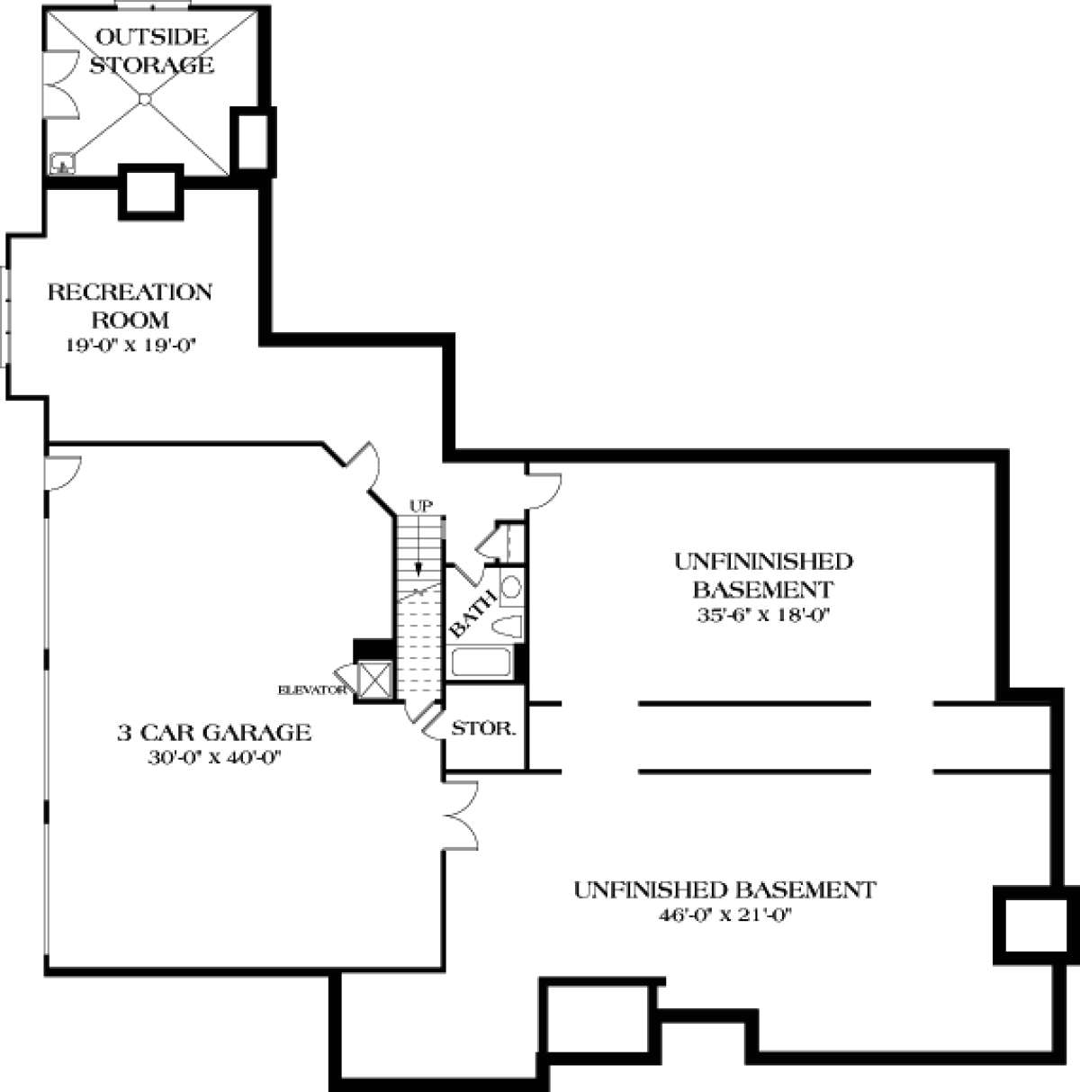 Floorplan 1 for House Plan #3323-00535