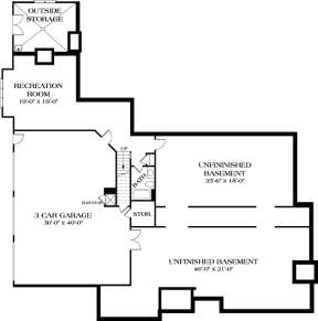 Floorplan 1 for House Plan #3323-00535