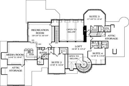 Floorplan 2 for House Plan #3323-00536