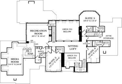 Floorplan 2 for House Plan #3323-00537