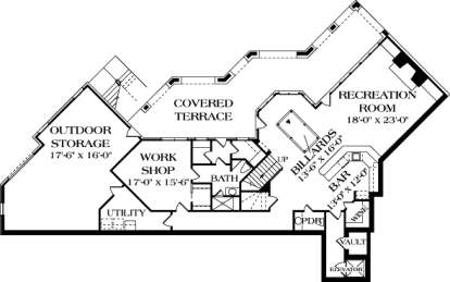 Floorplan 1 for House Plan #3323-00539