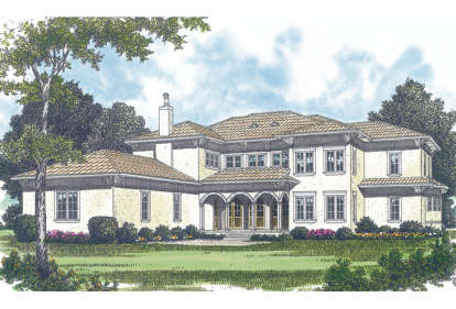 Luxury House Plan #3323-00540 Elevation Photo